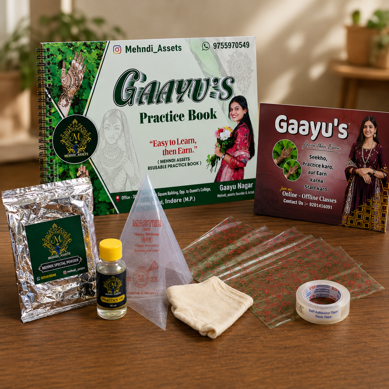 Practice & Sketch Combo – Complete Mehndi Learning Kit