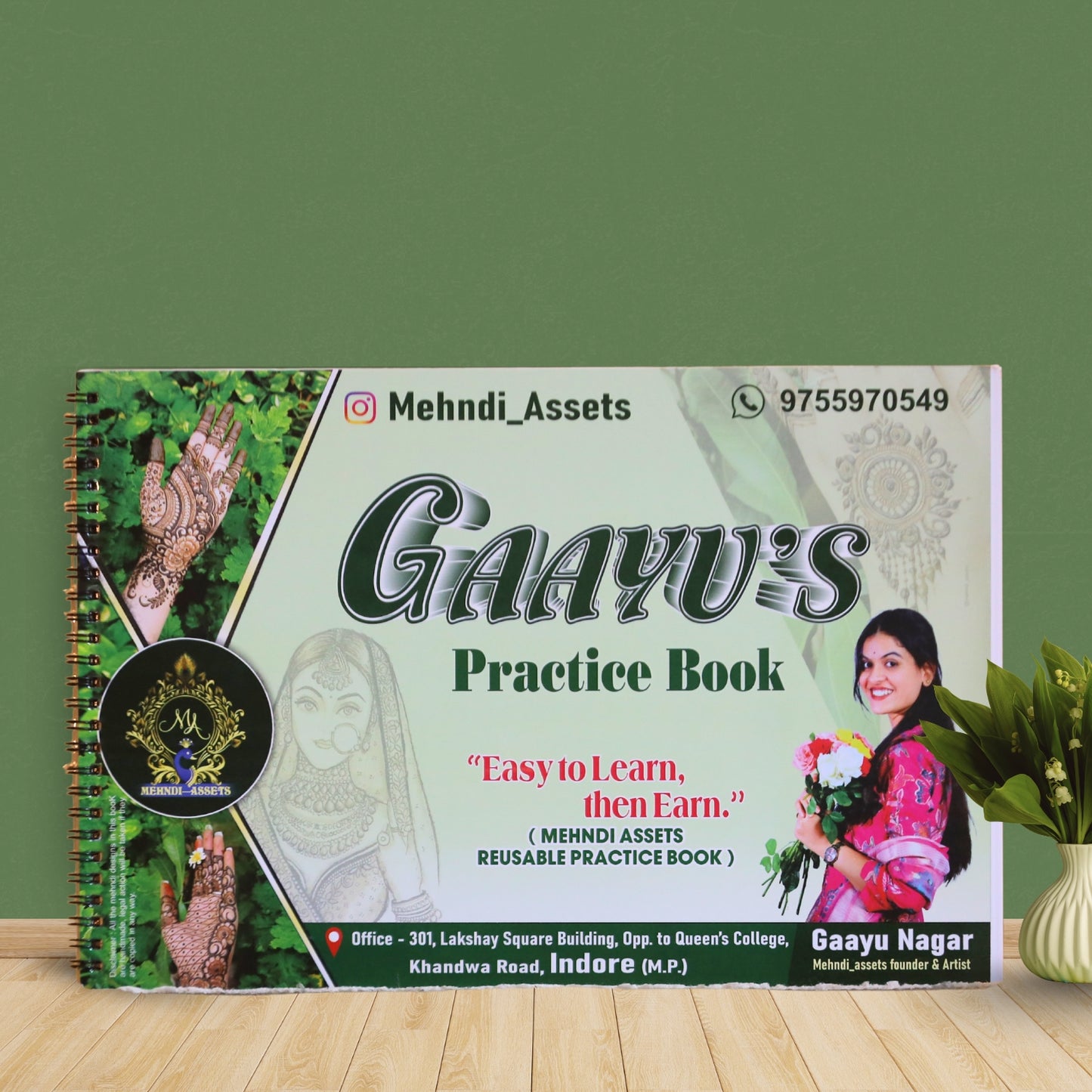 Practice book with Heena kit
